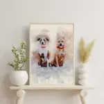 pet portrait watercolor painting