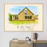 House Watercolor Portrait